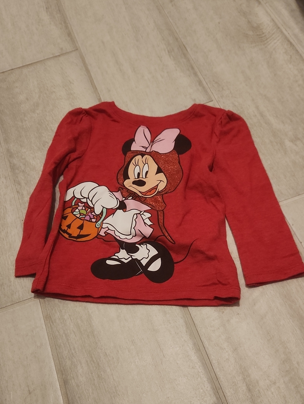 Red Minnie Mouse Halloween Long-Sleeve Top - Kids